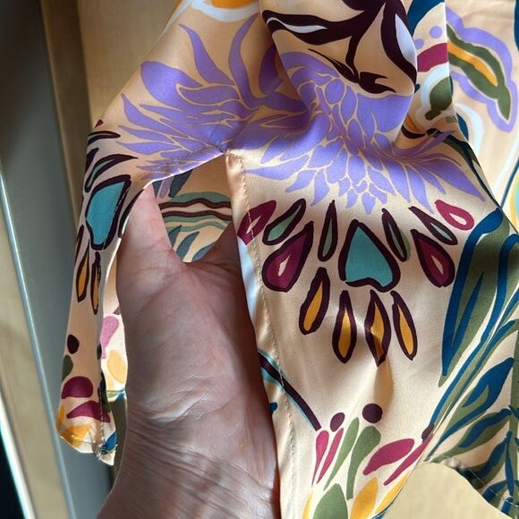 Cupcakes and Cashmere sleeveless top shoulder chain straps adjustable floral Med - Picture 7 of 15